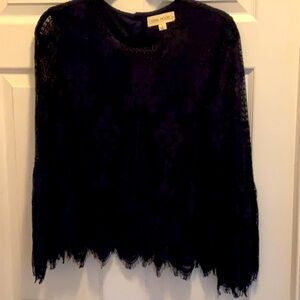Navy Lace Top